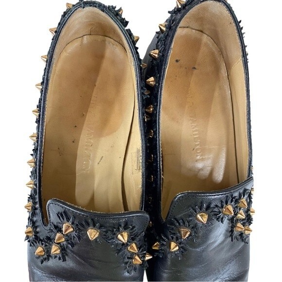 Melvin & Hamilton Claire 1 Black Studded Loafers size 37 - Picture 5 of 13